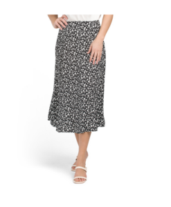 Woven Printed Midi Skirt