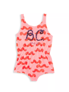 Little Girl's & Girl's Waves All over Terry Playsuit