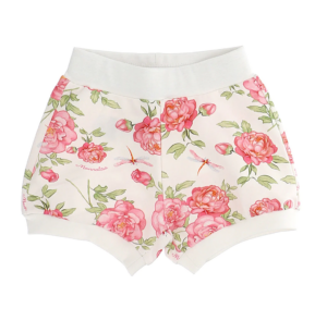 Image of sale on Cream Floral Rose Print Shorts 9-12m
