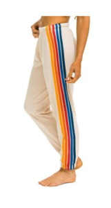 5 Stripe Women's Sweatpants in Vintage White