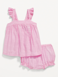 Sleeveless Ruffle Top & Bloomer Shorts Set for Baby