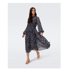 Kent Dress in Geo Illusion