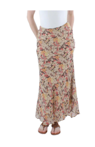 Womens Floral Print Maxi Skirt