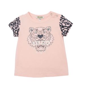 Pink Striped Tiger Logo T-shirt 6m-3y