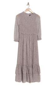 Floral Smocked Tiered Midi Dress