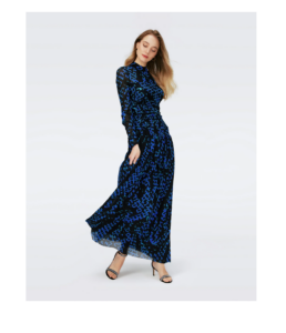 Kirstie Dress in Folded Chain Blue