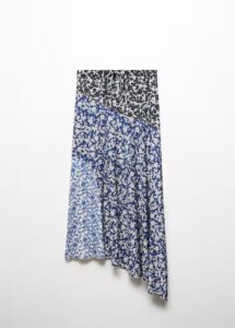 Printed Skirt with Contrast Stitching