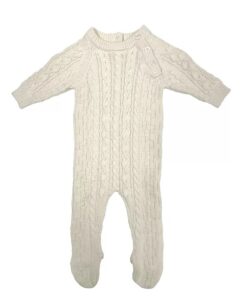 Baby Girls Noovel Multi Knit Cotton Footed Coverall