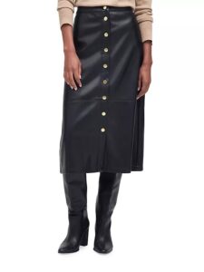 Alberta Faux-leather Midi-skirt