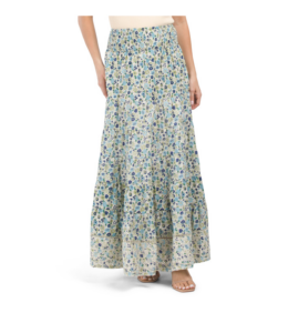 Poplin Eyelet Skirt