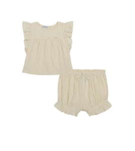 Lurex Stripe Ruffle Set