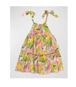 Girl's Copacabana Jungle-print Dress, Size 2-11