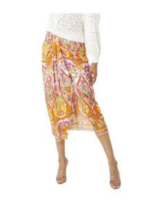 Draped Silk-blend Skirt