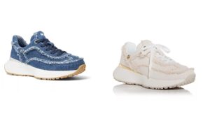 Women's Ari Frayed Denim Low Top Sneakers