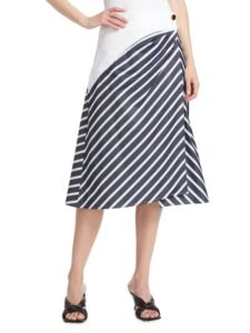 Ziggy Striped Midi Wrap Skirt