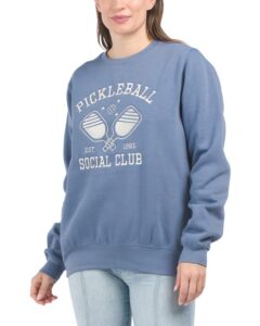 Pickleball Social Club Long Sleeve Embroidered Sweatshirt