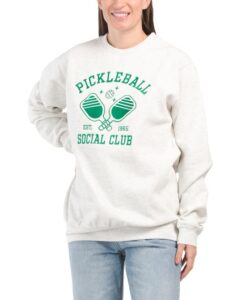 Pickleball Social Club Long Sleeve Embroidered Sweatshirtp