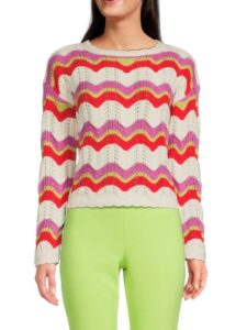 Colorblock Crochet Sweater
