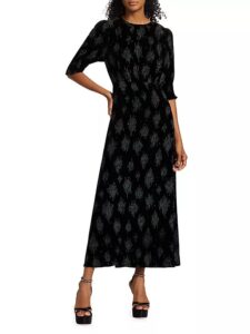 Lucile Silk-blend Velvet Midi-dress