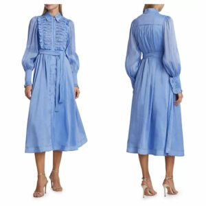 Iris Belted Linen-blend Maxi Dress