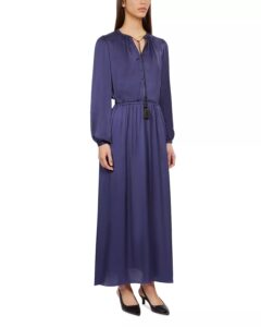 Plain Color Long Sleeve Maxi Dress