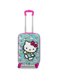Kids 20 Inch Hello Kitty Rainbows Sipnner Suitcase