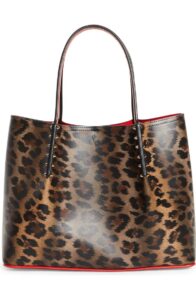 Small Cabarock Leopard Print Leather Tote