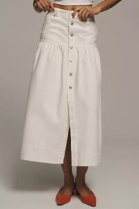Button-front Midi Skirt