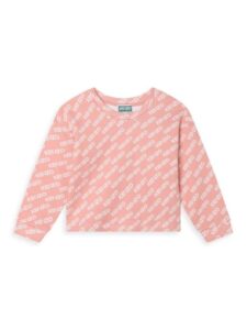 Little Girl's & Girl's Logo Print Fleece Sweatshirt