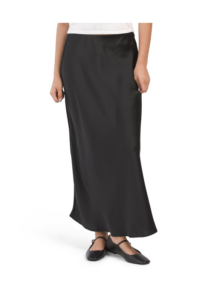 Bias Satin Longer Slip Skirt