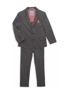 Little Boy's & Boy's Notch Lapel Single-breasted Modern Stretch Suit