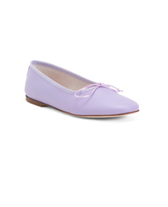 Made in Italy Leather Laura Square Toe Flats