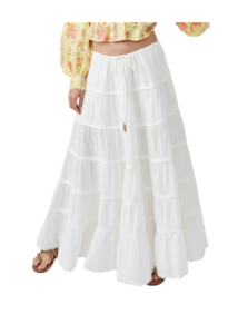 Free-est Simply Smitten Tiered Cotton Maxi Skirt