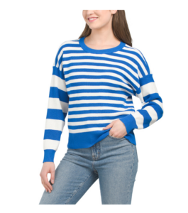Stripe Collegiate Sweater