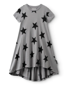 Kids' Star Print Cotton Swing Dress