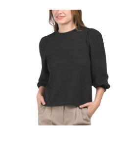 Petite Puff Sleeve Pull over Top