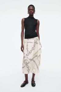 Asymmetric Draped Skirt