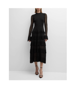 Piper Knit Maxi Dress with Tiered Ruffle Detail