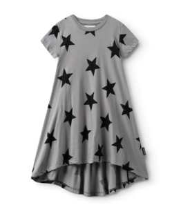 Kids' Star Print Cotton Swing Dress