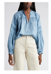 Marli Cotton Peasant Shirt