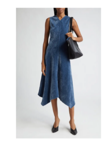 Layla Velvet Asymmetric Hem Dress