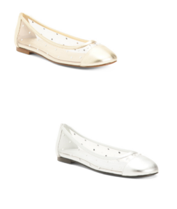 Leather Belle Diamond Window Flats
