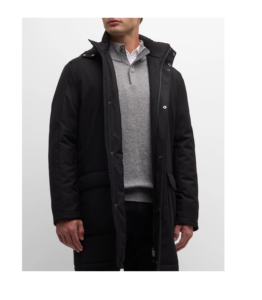 Men's Solid Tech Twill Parka (size 46)