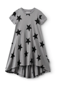 Kids' Star Print Cotton Swing Dress
