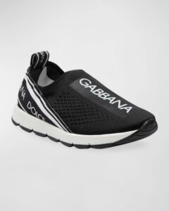 Kid's Maglina Slip-on Knit Logo-patch Sneakers, Toddler