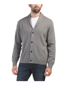 Merino Wool Blend Cardigan Sweater