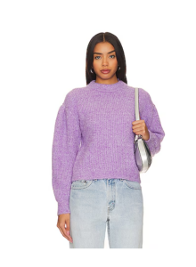 Fass Boucle Puff Sleeve Pullover Sweater