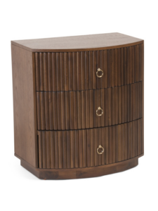 3 Drawer Fluted Night Stand