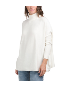 Poncho Turtleneck Sweater