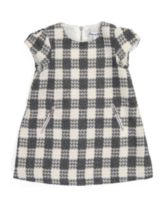 Infant Girls Wool Blend Plaid Dress